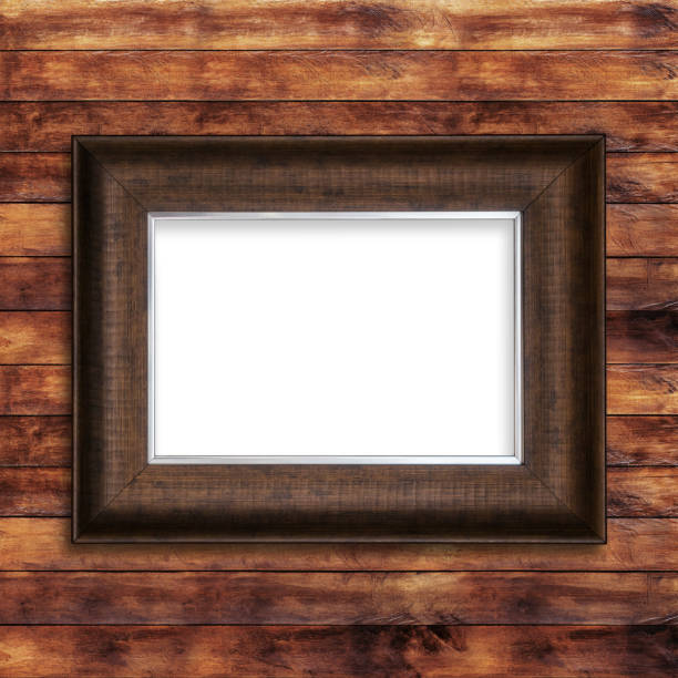 istock Old wooden frame on wood wall. 912980220