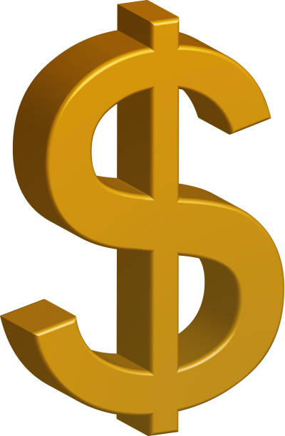 istock Golden dollar sign isolated on white background 912989100