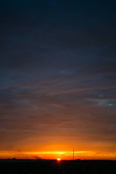 istock Panoramic view nature Landscape. The sunset in different hues of. 912989802