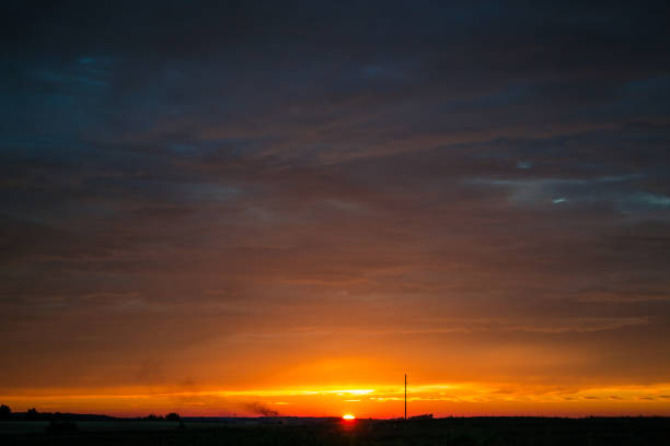 istock Panoramic view nature Landscape. The sunset in different hues of. 912989828