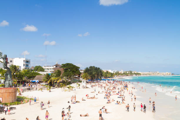 playa del carmen, méxico - maya bay - fotografias e filmes do acervo