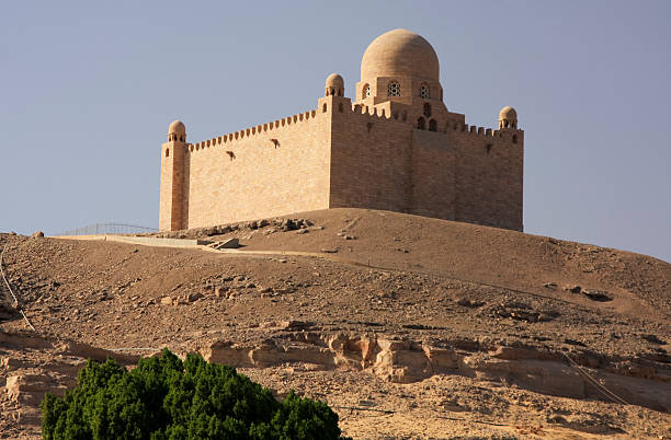 Mausoleum on a hill at the tombs of the nobles, Aswan, Egypt