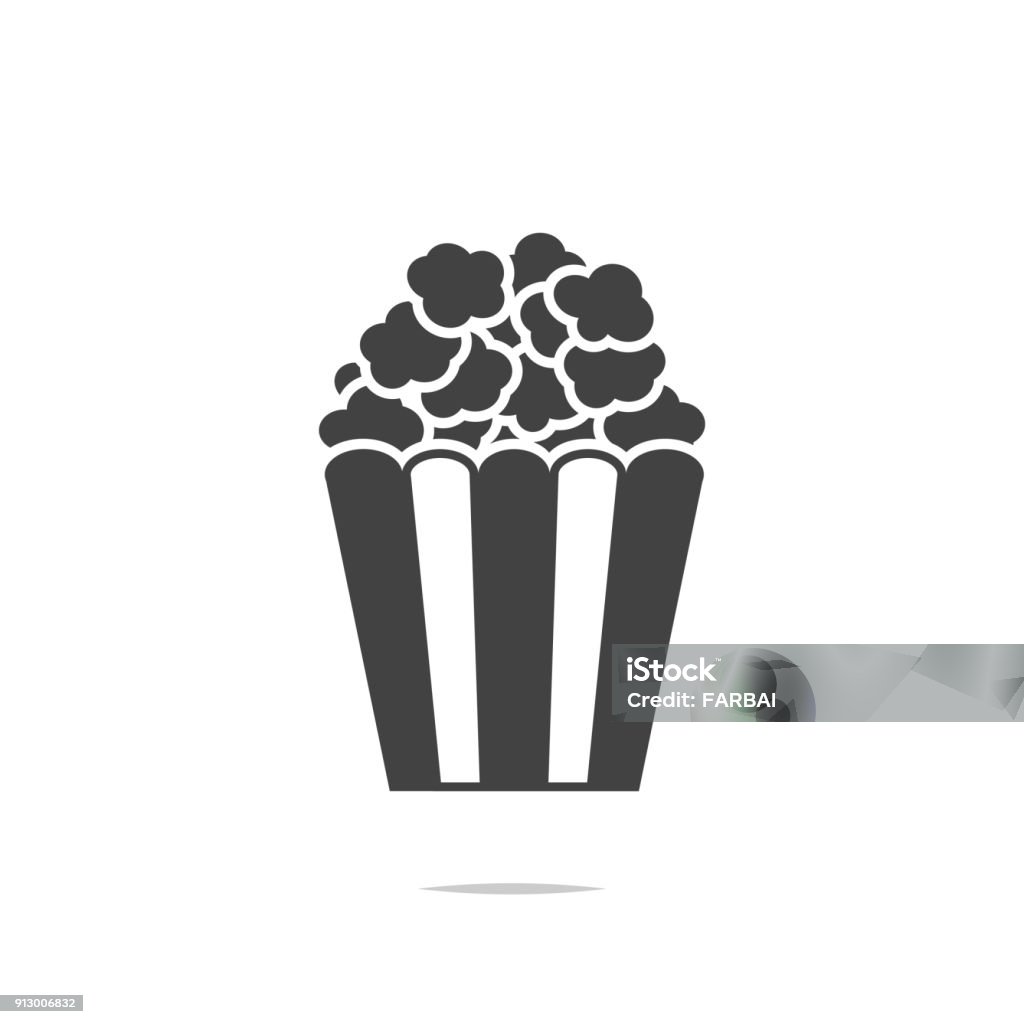 Popcorn icon vector isolated Vector element Popcorn stock vector