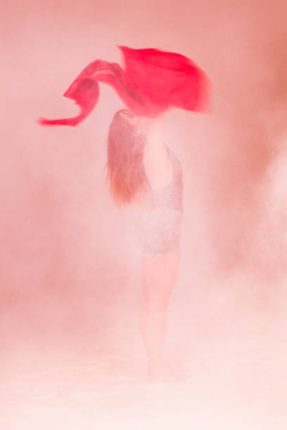 istock Young woman dancer dancing and posing with shawl in studio at istanbul turkey 913006888