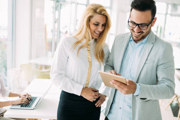 istock Image of two successful business partners working at meeting 913007022