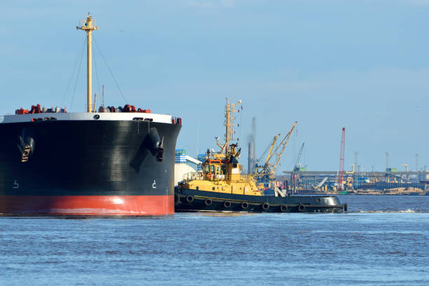 istock port cargo cranes and ship fragment at the docks 913009338