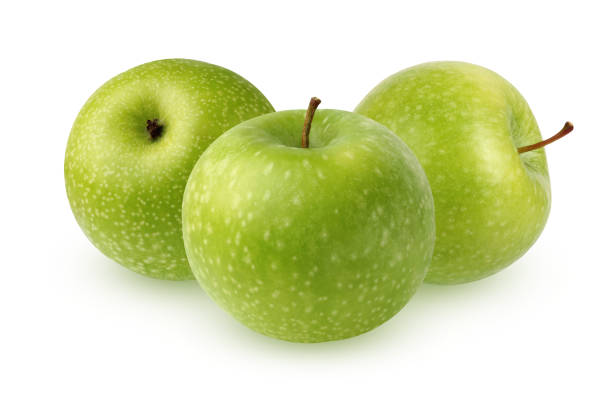 istock Green apples isolated on a white background. 913017190