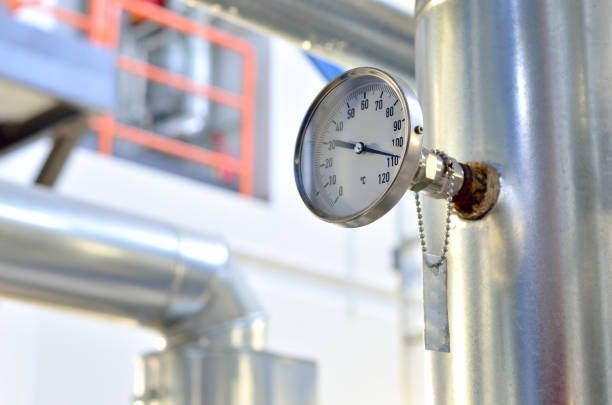 istock Large industrial boiler room 913023238