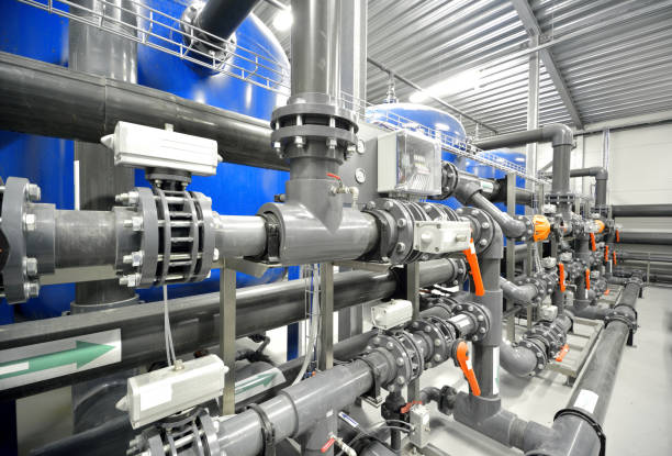 istock Large industrial boiler room 913031248