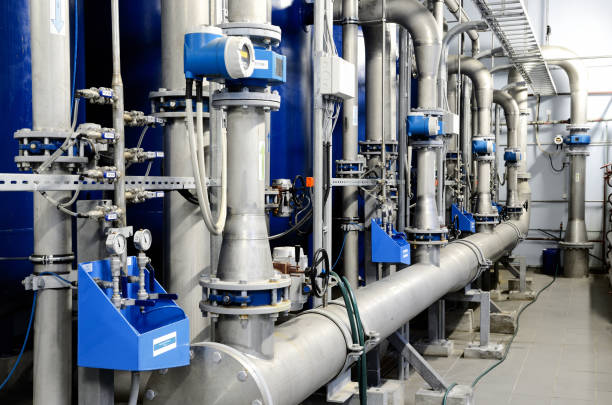 istock Large industrial boiler room 913031262
