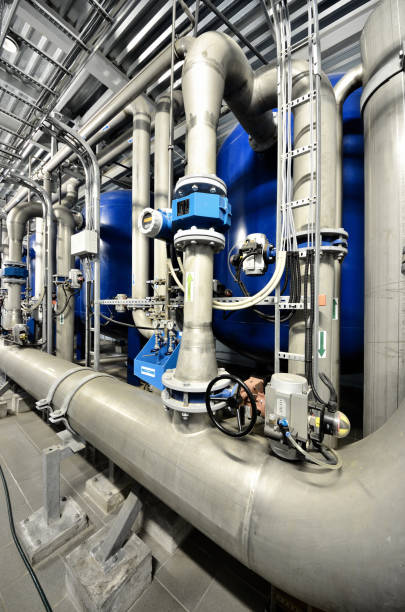 istock Large industrial boiler room 913031312