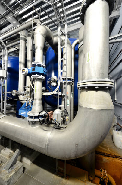 istock Large industrial boiler room 913031318
