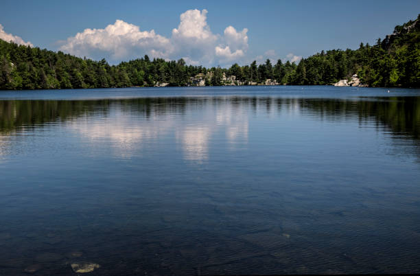 An expansive view as you look across Lake Minnewaska.