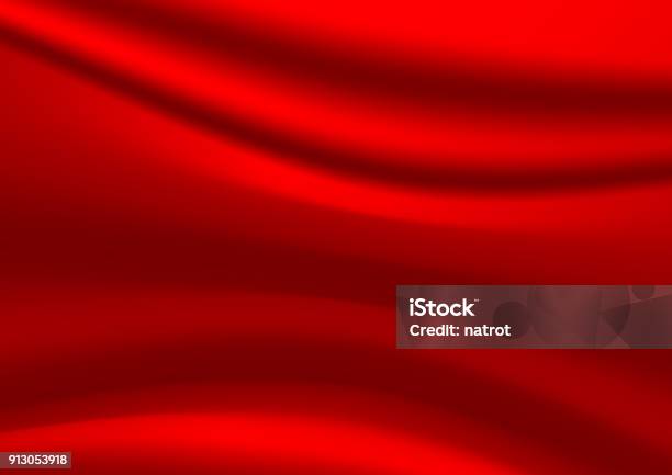 Fond Lisse Vecteur Élégante De Soie Rouge Texture De Tissu De Luxe Vecteurs libres de droits et plus d'images vectorielles de Fond rouge