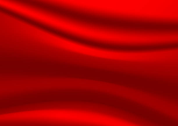 ilustrações, clipart, desenhos animados e ícones de fundo liso vetor de seda vermelha elegante, textura do pano de luxo - silk textile red backgrounds