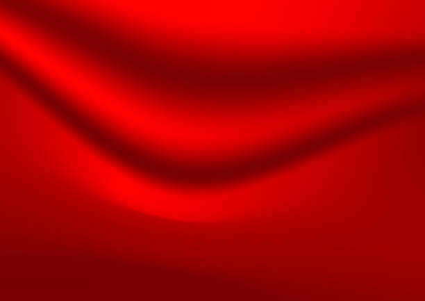 부드럽고 우아한 붉은 실크 벡터 배경, 럭셔리 천으로 텍스처 - silk textile red backgrounds stock illustrations