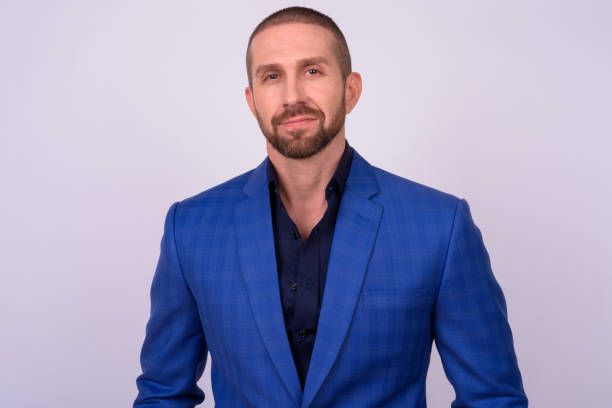 istock Face Of Businessman Against White Background 913059828