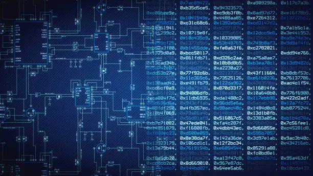 Photo of Blueprint and computer data wallpaper