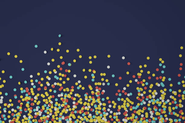 istock Colorful rounded paper carnival confetti abstract illustration isolated on colored backgroud 913074964