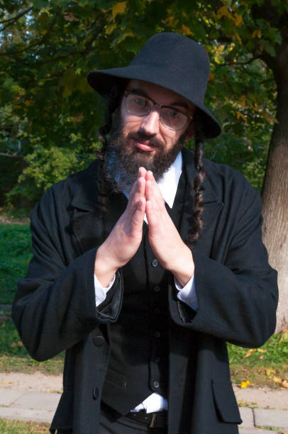 正統派 hasdim ユダヤ人を祝福の肖像画 - judaism jewish ethnicity hasidism rabbi ストックフォトと画像