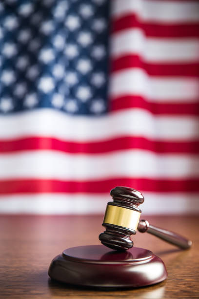 istock the judge gavel and background with usa flag 913078626