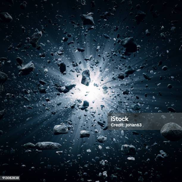Big Bang Explosion In Space Stock Photo - Download Image Now - Exploding, Rock - Object, Outer Space