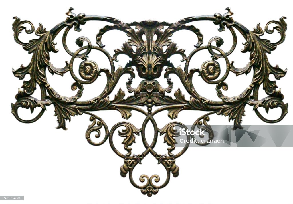 Ornamento, arredamento, elemento decorativo. - Foto stock royalty-free di Oro - Metallo