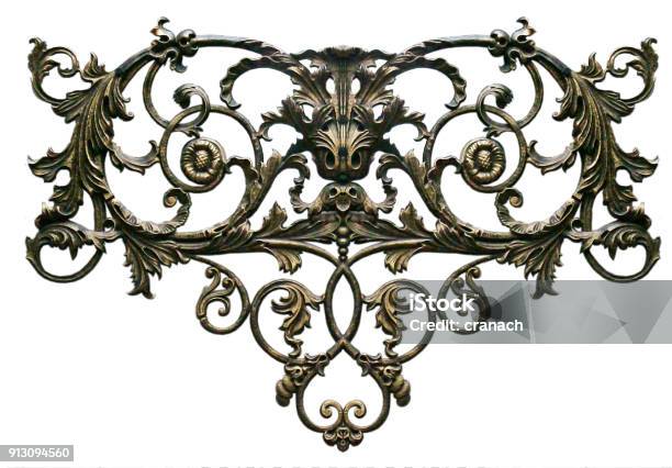 Ornamento Arredamento Elemento Decorativo - Fotografie stock e altre immagini di Oro - Metallo - Oro - Metallo, Filigrana - Lavoro in metallo, Ninnolo