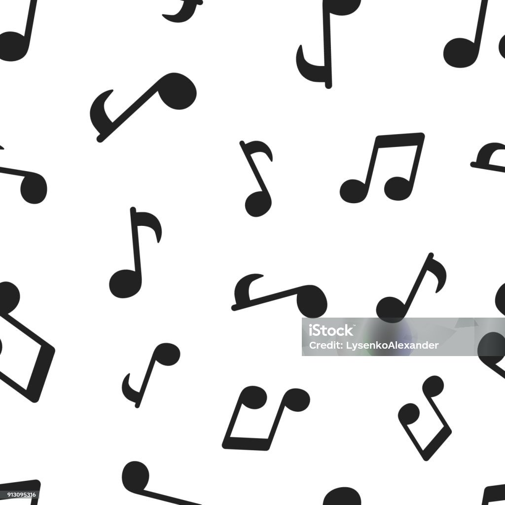 Music note seamless pattern background. Business concept vector illustration. Sound note symbol pattern. Music stock vector