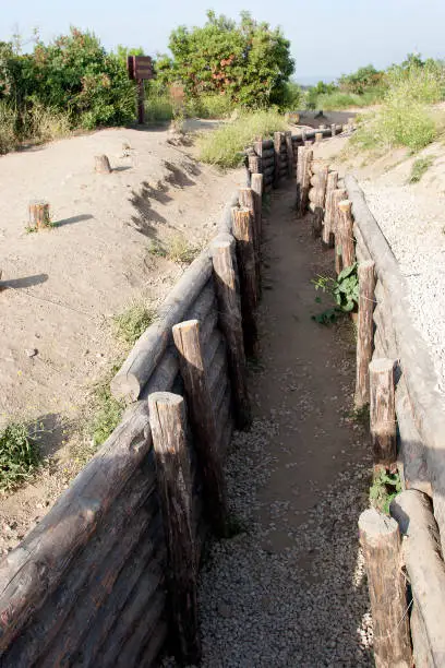 Photo of military trench, in the Gallipoli Battle fields in Turkey