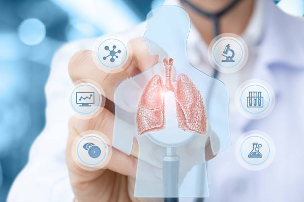 istock Doctor conducts a study and testing of lung . 913098842