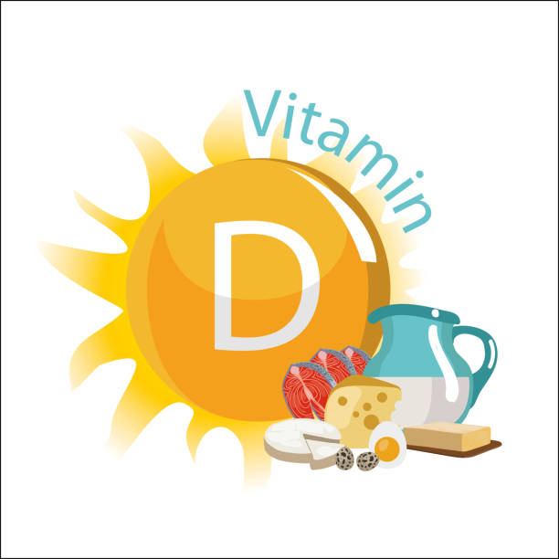 ビタミン d - vitamin d meat food eggs点のイラスト素材／クリップアート素材／マンガ素材／アイコン素材
