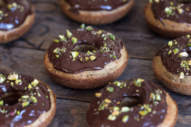 istock Healthy gluten free chocolate donuts 913118270