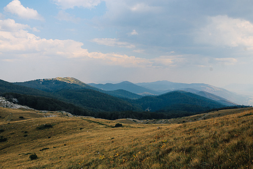Landscape in Southwestern Bosnia, at the Croatian border. Dinara mountains.