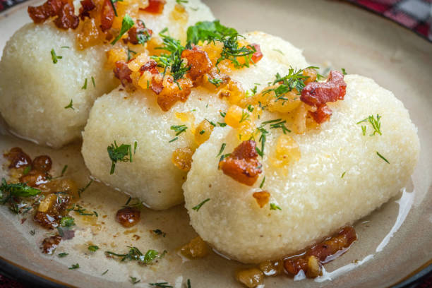 istock Potato dumplings stuffed with minced meat. 913135064
