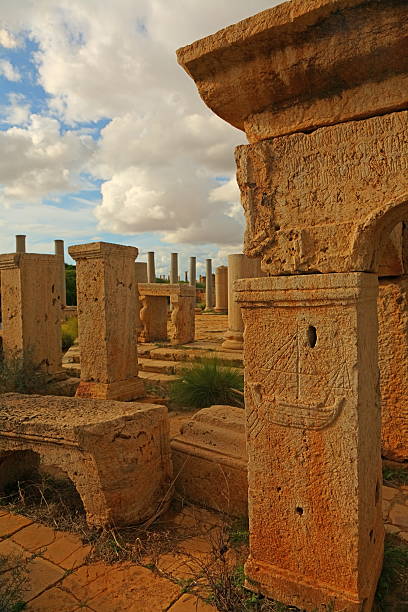 istock Boat Sign in Leptis Magna 91314867