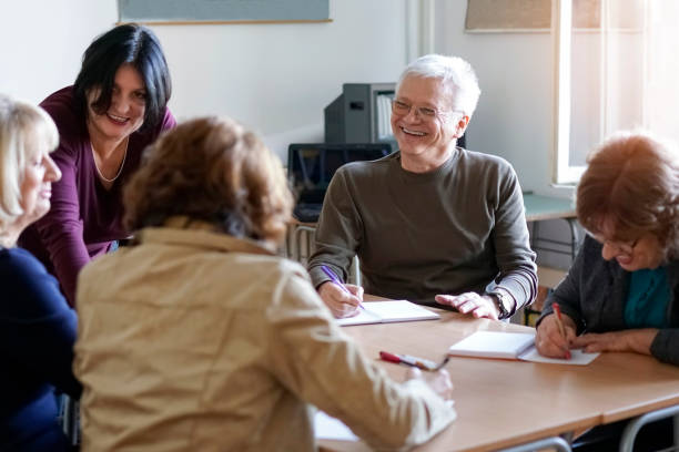 Adult Language Learning stock photo