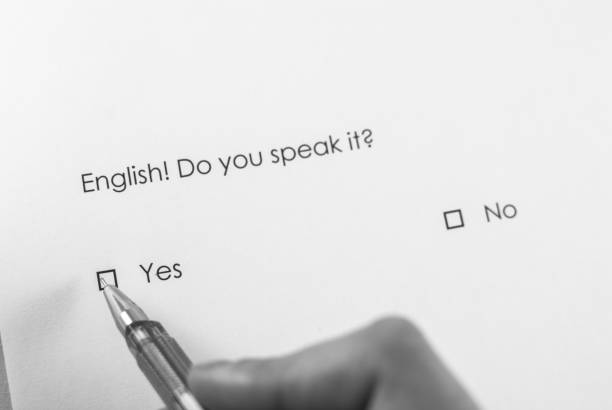 istock Survey question: English! Do you speak it? Answer: Yes. 913172308