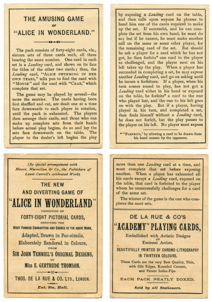 Rules for Alice In Wonderland playing cards 1898