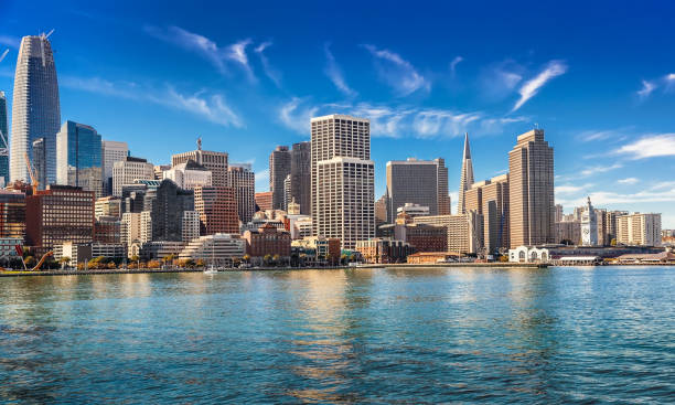 Sunny day in San Francisco Downtown San Francisco and bay area on sunny day oakland california stock pictures, royalty-free photos & images