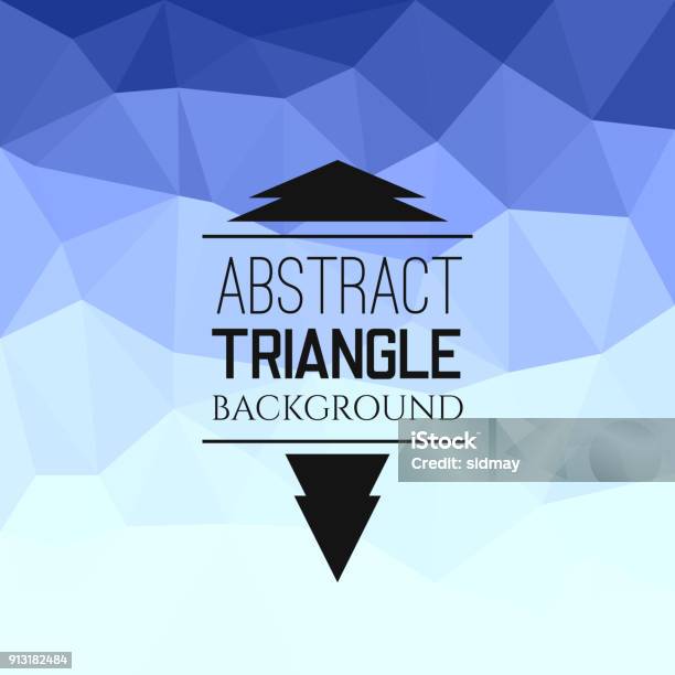 Blue Triangle Stack Abstract Blue Triangle Pattern Stock Illustration - Download Image Now ...