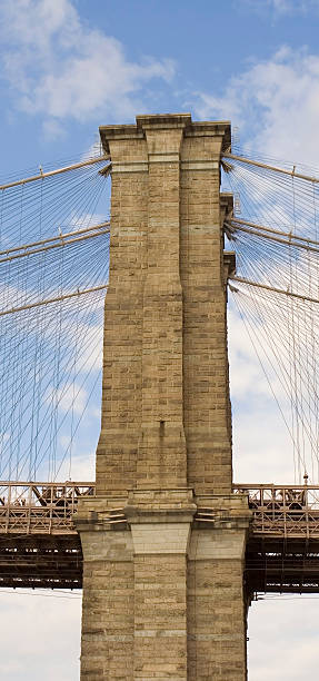 istock Brooklyn Bridge pylon with sky in background 91318956
