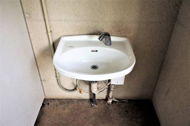 Toilet wash basin stock photo