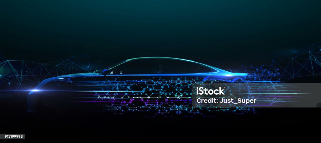Autonomous vehicle technology Car Stock Photo