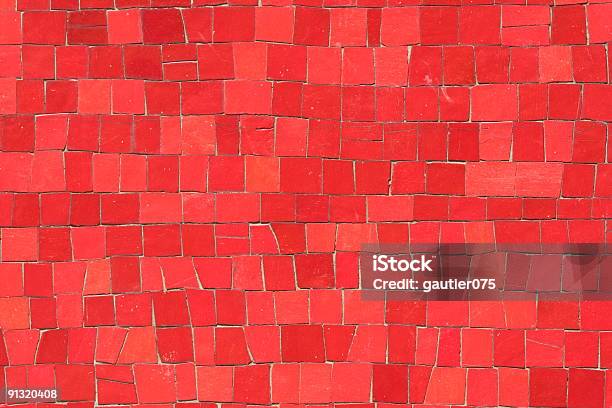 Red Mosaics Stock Photo - Download Image Now - Abstract, Backgrounds, Ceramics