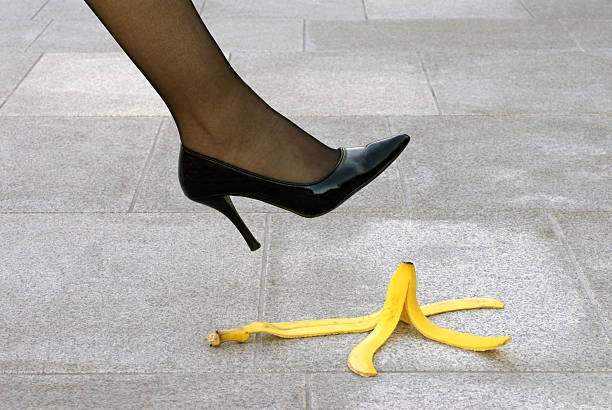 istock Female executive and banana skin 91320546