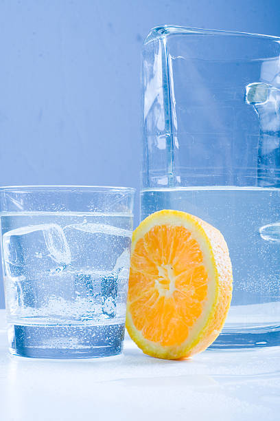 orange drink stock photo