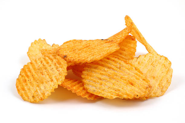 Pile of spicy potato chips  neck ruff stock pictures, royalty-free photos & images