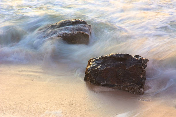istock Close-up of waves and rocks 91321300