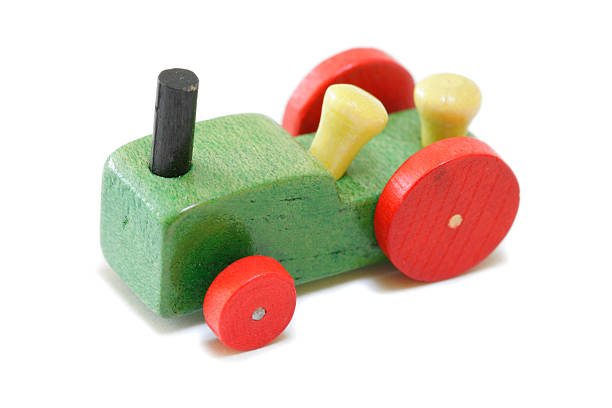istock Vintage miniature wood tractor 91321547